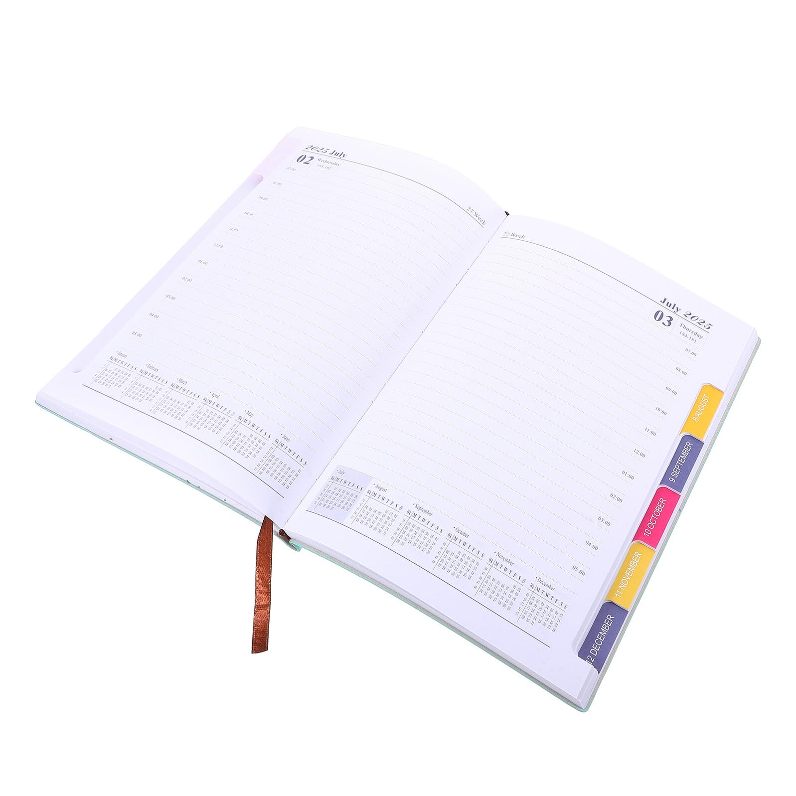 Housoutil 4 Piezas Planificador Diario Estudiantes y Profesionales Cuaderno de Notas Portátil con Calendario Mensual y Semanal Agenda y Ligera para Organización y Gestión
