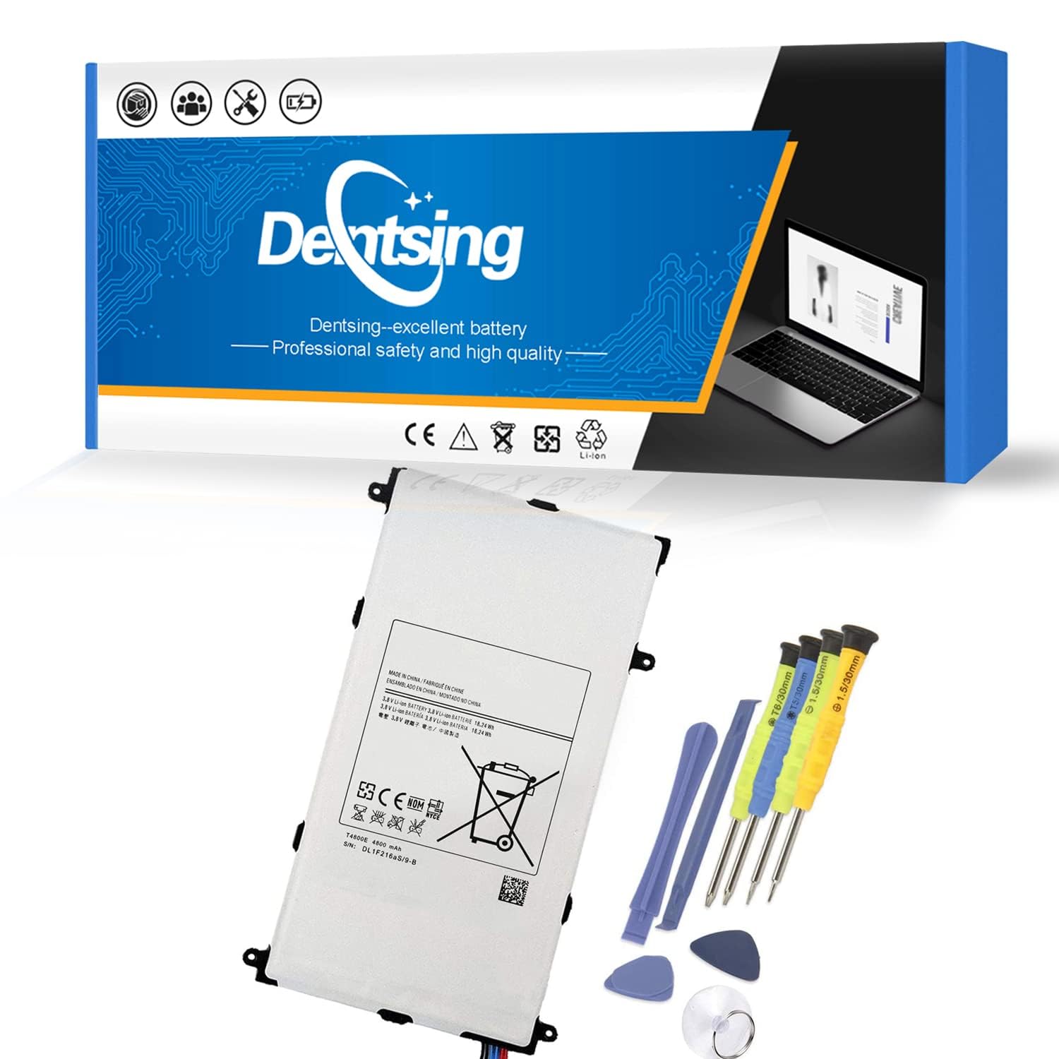 Dentsing T4800U (3.8V 18.24Wh/4800mAh) Tablet Battery Compatible with Samsung Galaxy Tab Pro 8.4" SM-T325 T320 T321 Series Notebook T4800E T4800C T4800K