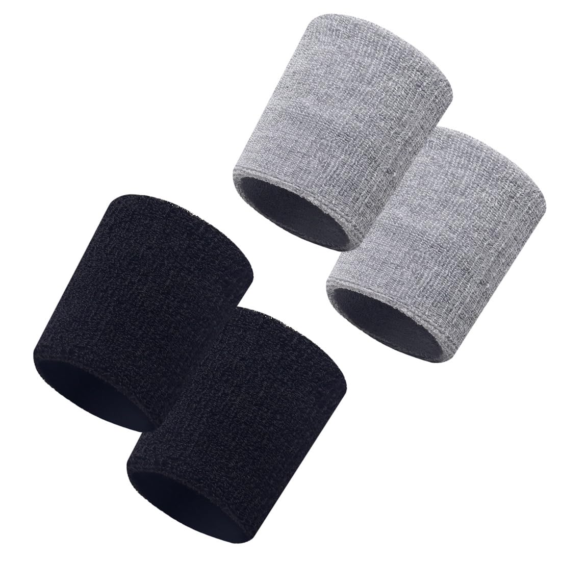 Lot De 2 Bandeaux De Transpiration Élastiques Pour Poignet Fitness - Absorbants Pour Sport Femme Homme Enfant