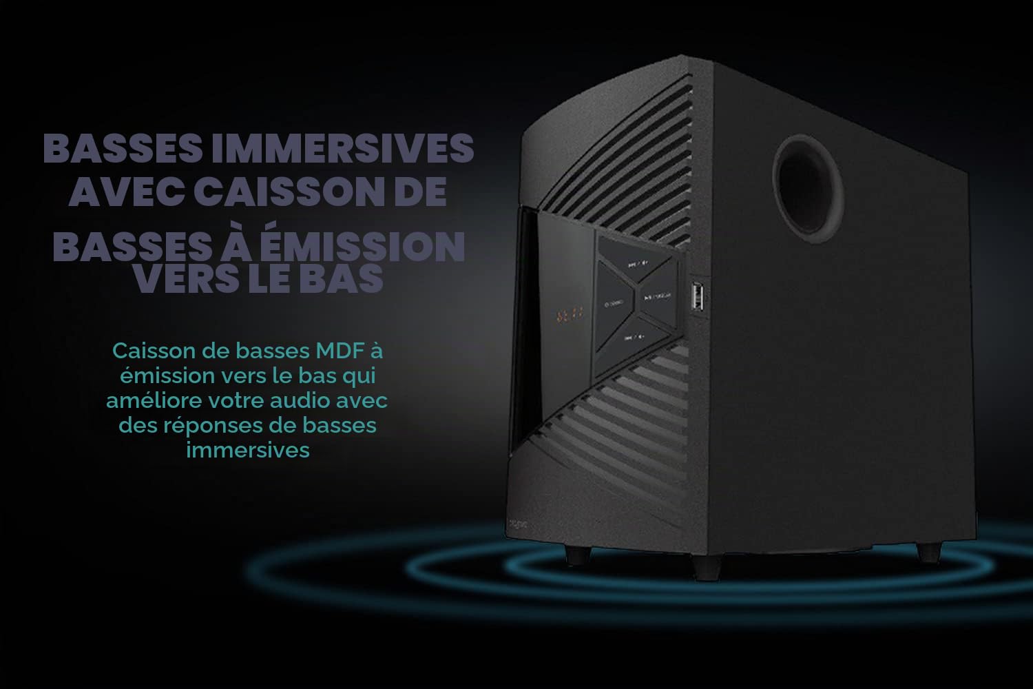 Creative SBS E2500 Système de Haut-parleurs 2.1 Bluetooth Caisson de Basses Noir