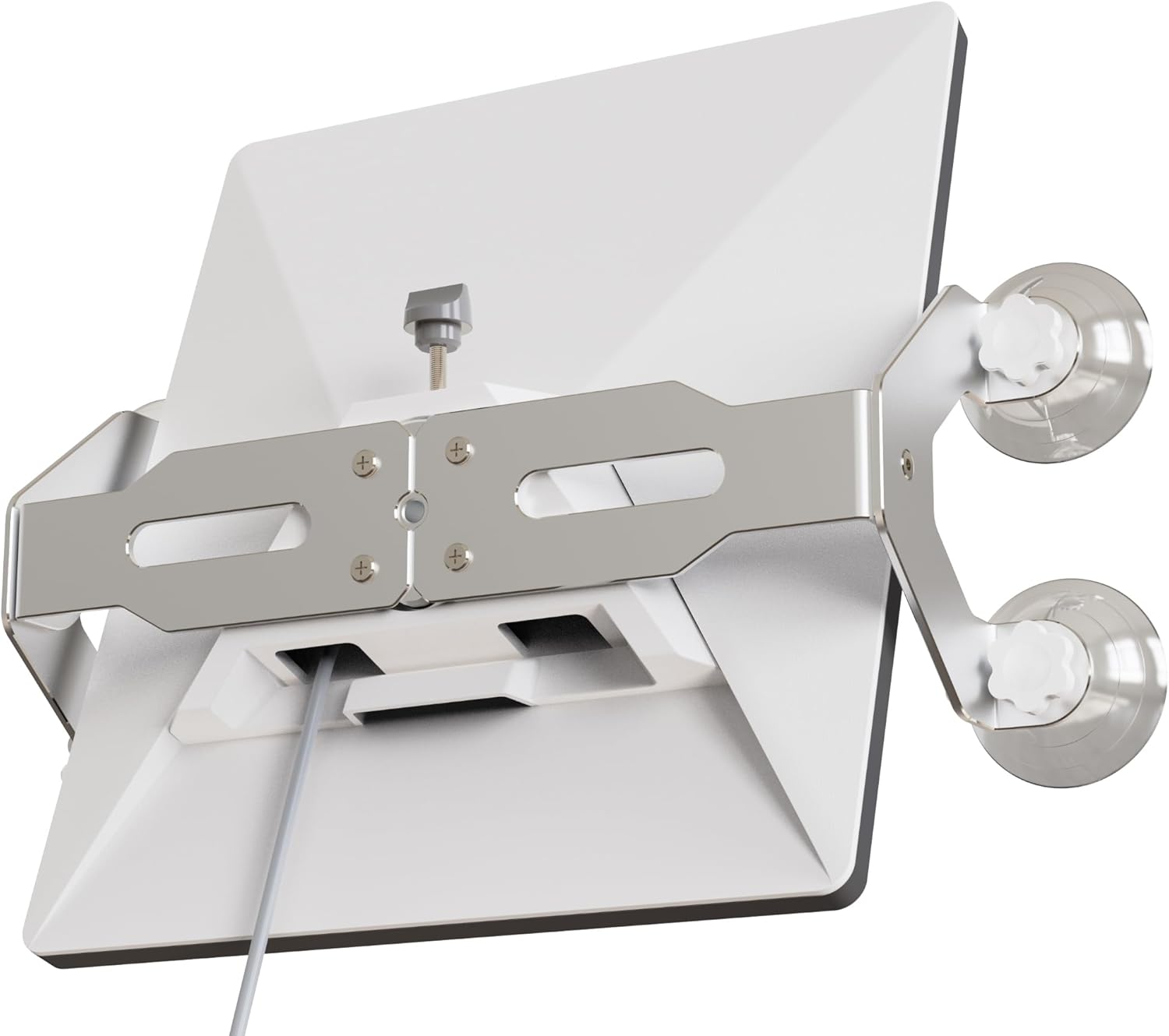 Starlink Mini Window Mount with 360° Rotation, Strong Suction Cup Holder Compatible with Starlink Mini 2024, Portable Window Suction Stand for Car & Home Use (Silver)