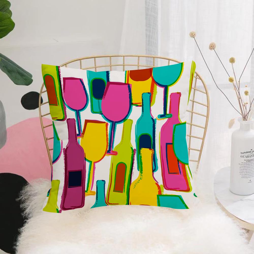 HYMSXW Cushion Cover,Throw Pillow Case Home Decorative for Living Room Bedroom Sofa Chair 20X20 Inch,Concept for bar menu party alcohol drinks holidays wine list flyer brochure p b,Pillowcase 50X50cm