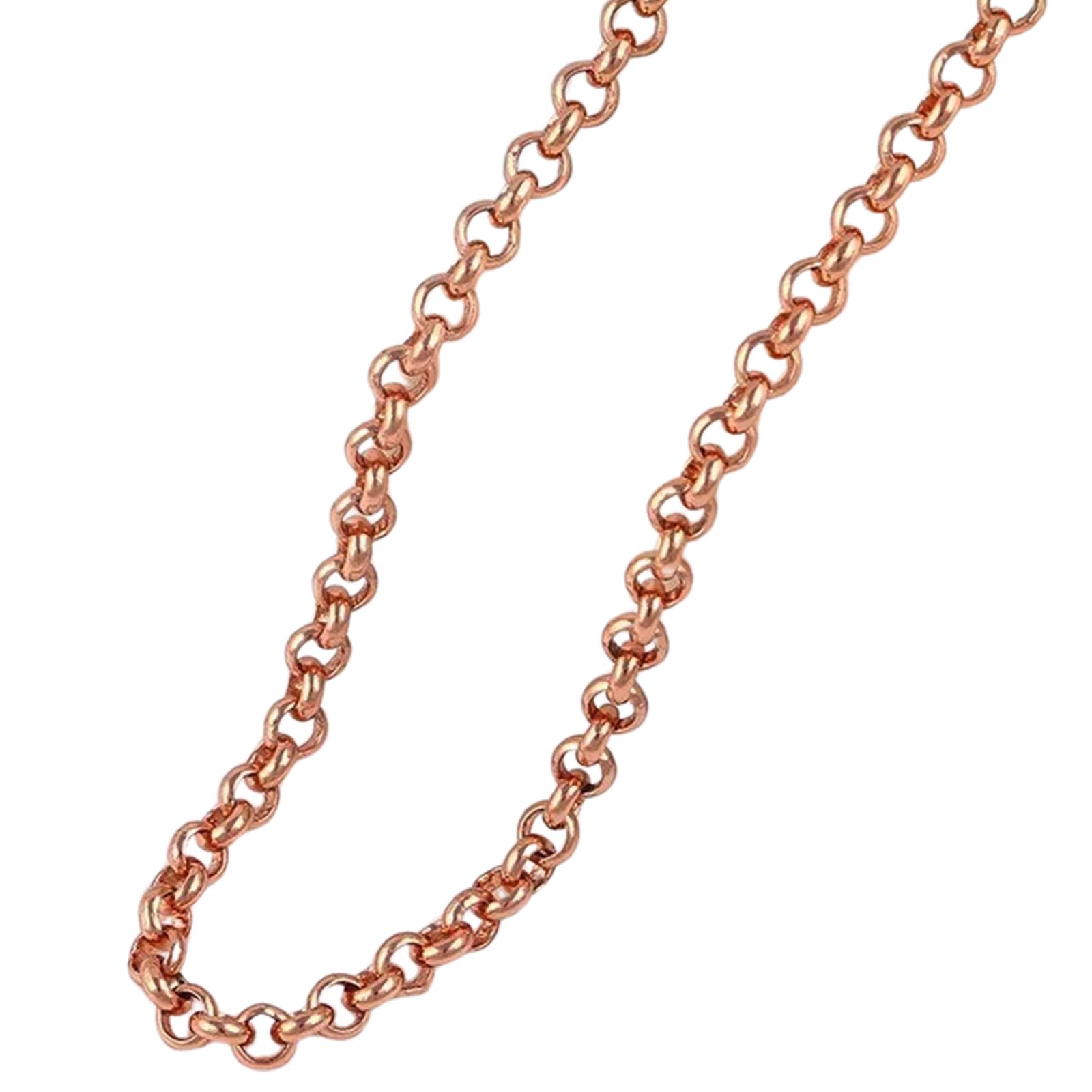 ErvioPure Copper Chain for Men Women Boys Girls | Stylish Copper Necklace for Casual Office Street Style | Lightweight Unisex Metal Chain Jewelry | Fashion Neckchain for Men & Women