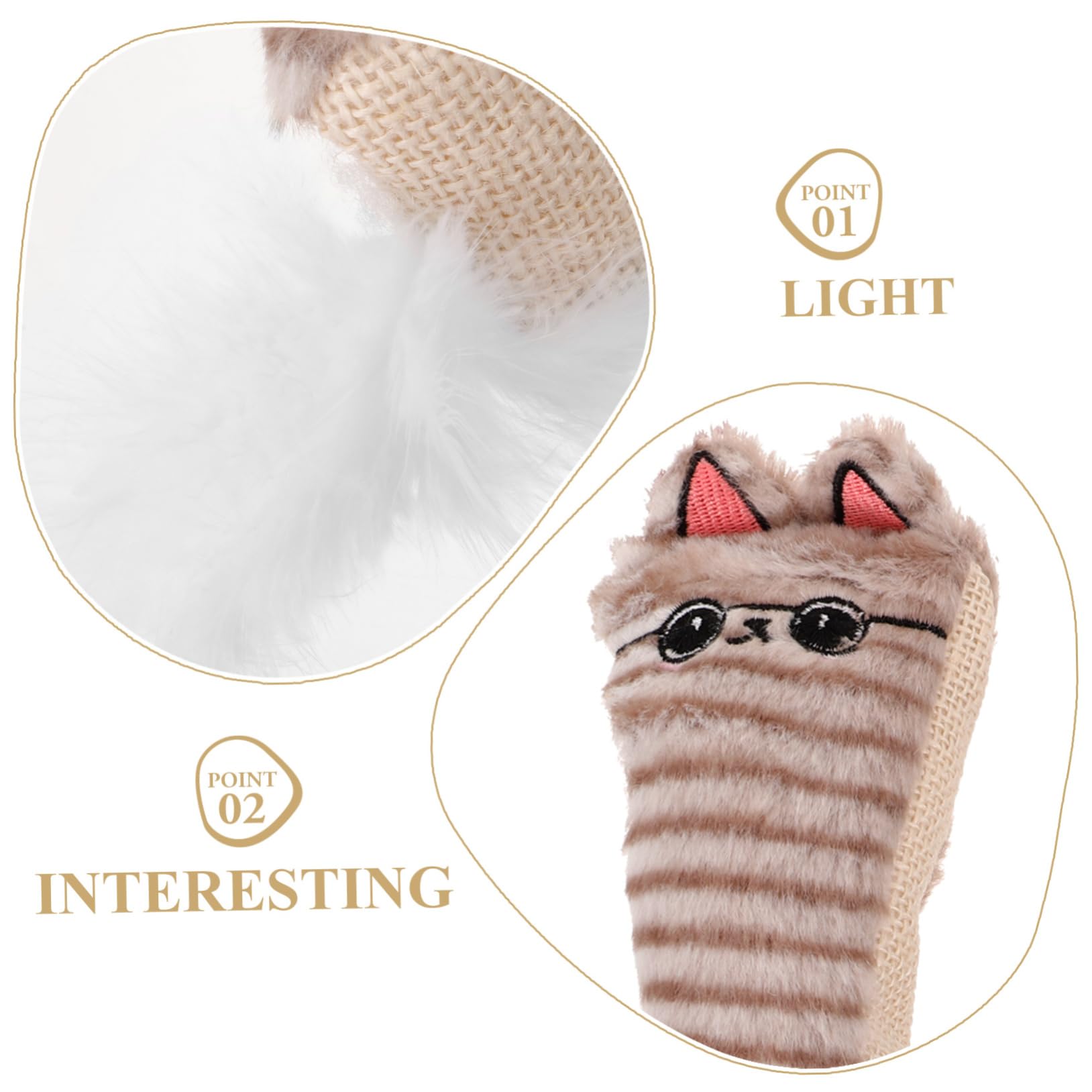 HEMOTON Cataire pour Chat avec Papier Bruissant Plush pour Mâcher Soulagement de Ennui Problèmes Dentaires pour Intérieur