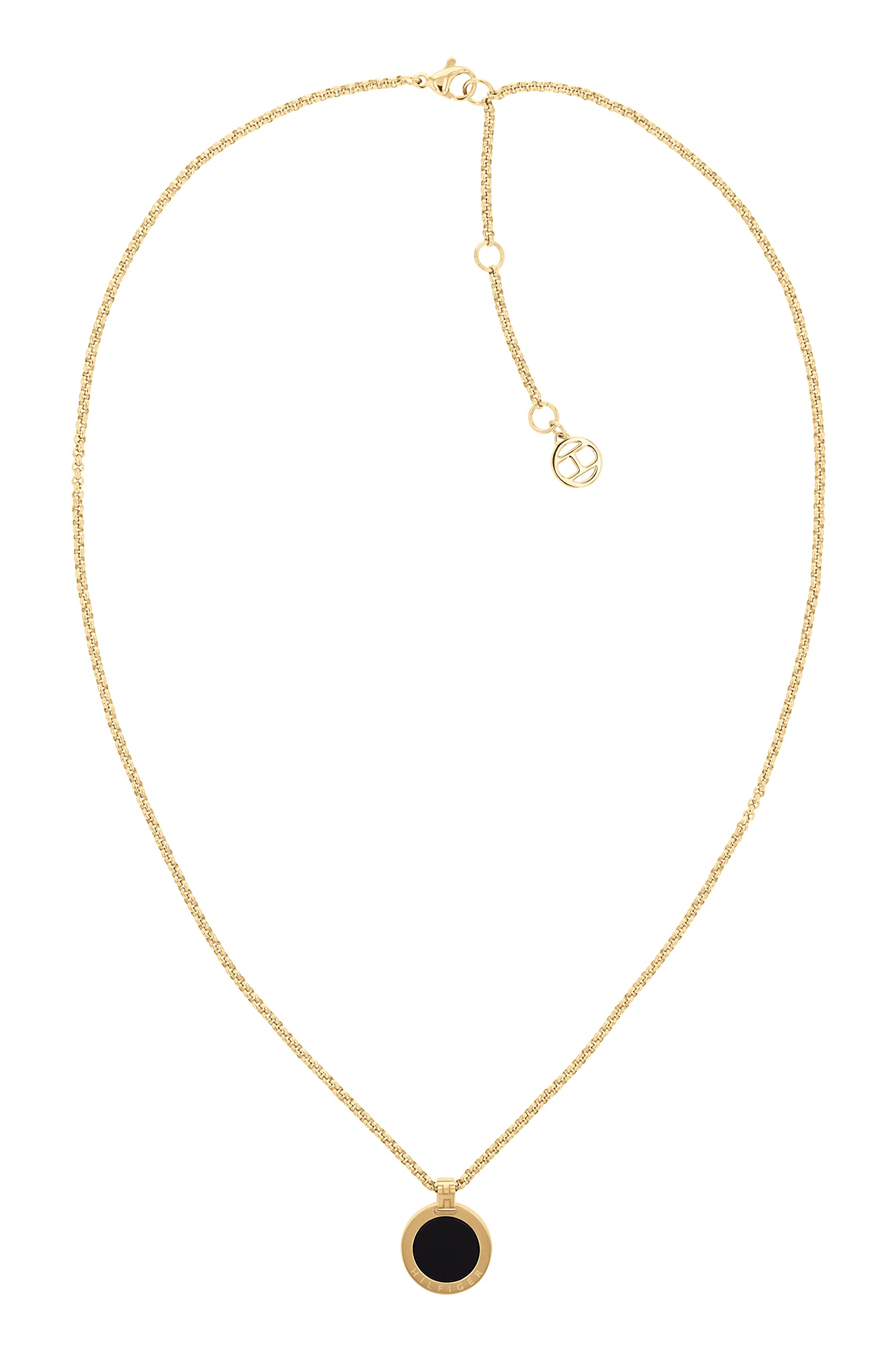 Tommy Hilfiger Jewelry Halskette mit Anhänger für Damen in Gelbgold mit Schwarzem Onyx - 2780656