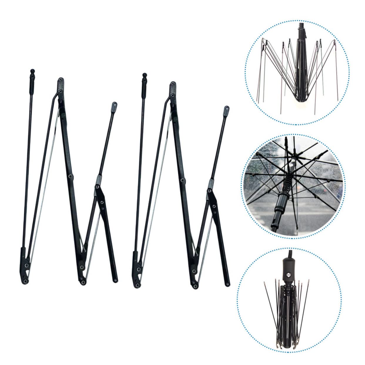 SOIMISS 6 Juegos De Accesorios De Paraguas Varillas De Paraguas Para Reparar Varillas De Paraguas Plegables Accesorios De Varillas De Paraguas Varillas De Reparación De Paraguas