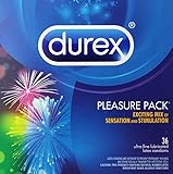 Durex Pleasure Pack, Assorted Premium Lubricated Condoms, 36 Count