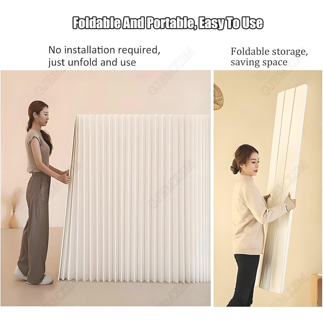 Separador de ambientes plegable portátil, pantalla de partición de papel kraft, separador telescópico para oficina, exposición y hogar, transformable y flexible, 1,8 m x 4 m