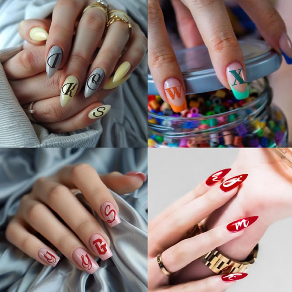 PH PandaHall 6pcs Letter Nail Stamping Plates | Alphabets Patterns, Number Nails Art Stencil, Personalized Typeface Manicure, DIY Print Manicures, Salon Supplies