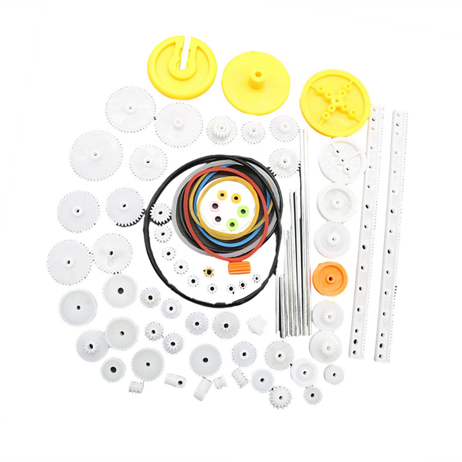 82Pcs Gears for Remote Car Motor Toy Model Helicopter Remote Toy Replacement Accessories Module for Students Gear Assortment