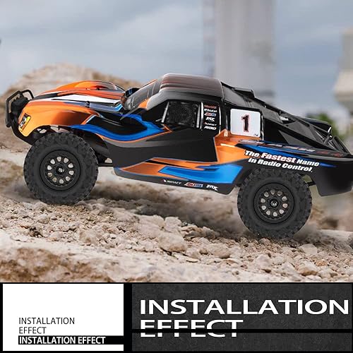 Miniatura 5 de GLOBACT Neumáticos de camión RC de 0.472 in Hex RC Ruedas y neumáticos con insertos de espuma para neumáticos de 110 Slash Axial Losi Redcat Rc4wd
