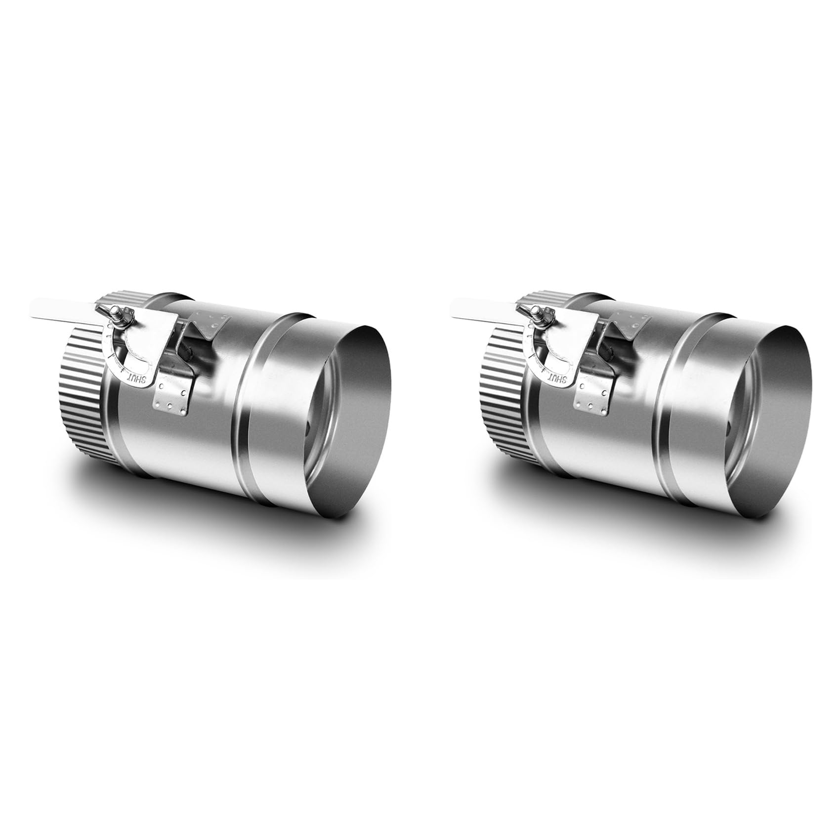 Jnchdghwa 2pcs 4Inch HVAC Duct Manual Volume Damper with Sleeve Galvanized Adjustable Air Duct HVACAir Balance for HVAC