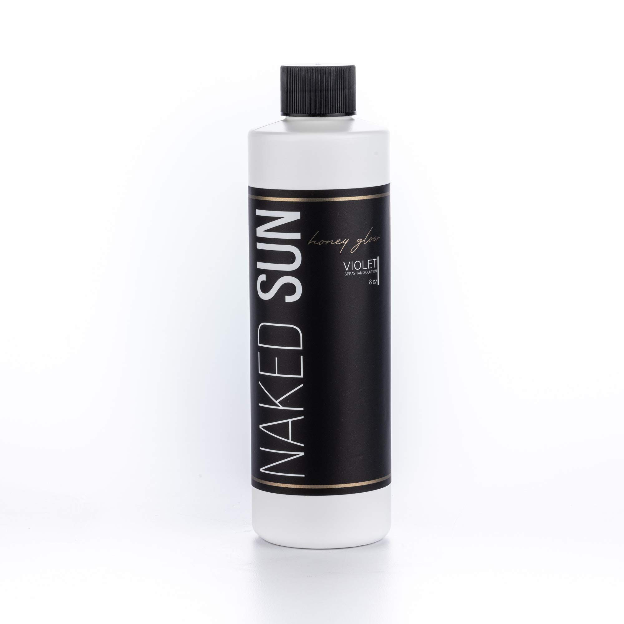 Naked Sun Honey Glow Violet Spray Tan Solution - 8 oz Airbrush Sunless Self Tan Spray