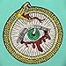 Zegins Ouroboros The Infinity Symbol with Bloody All Seeing Eye Patch Embroidered Applique Badge Iron On Sew On Emblem
