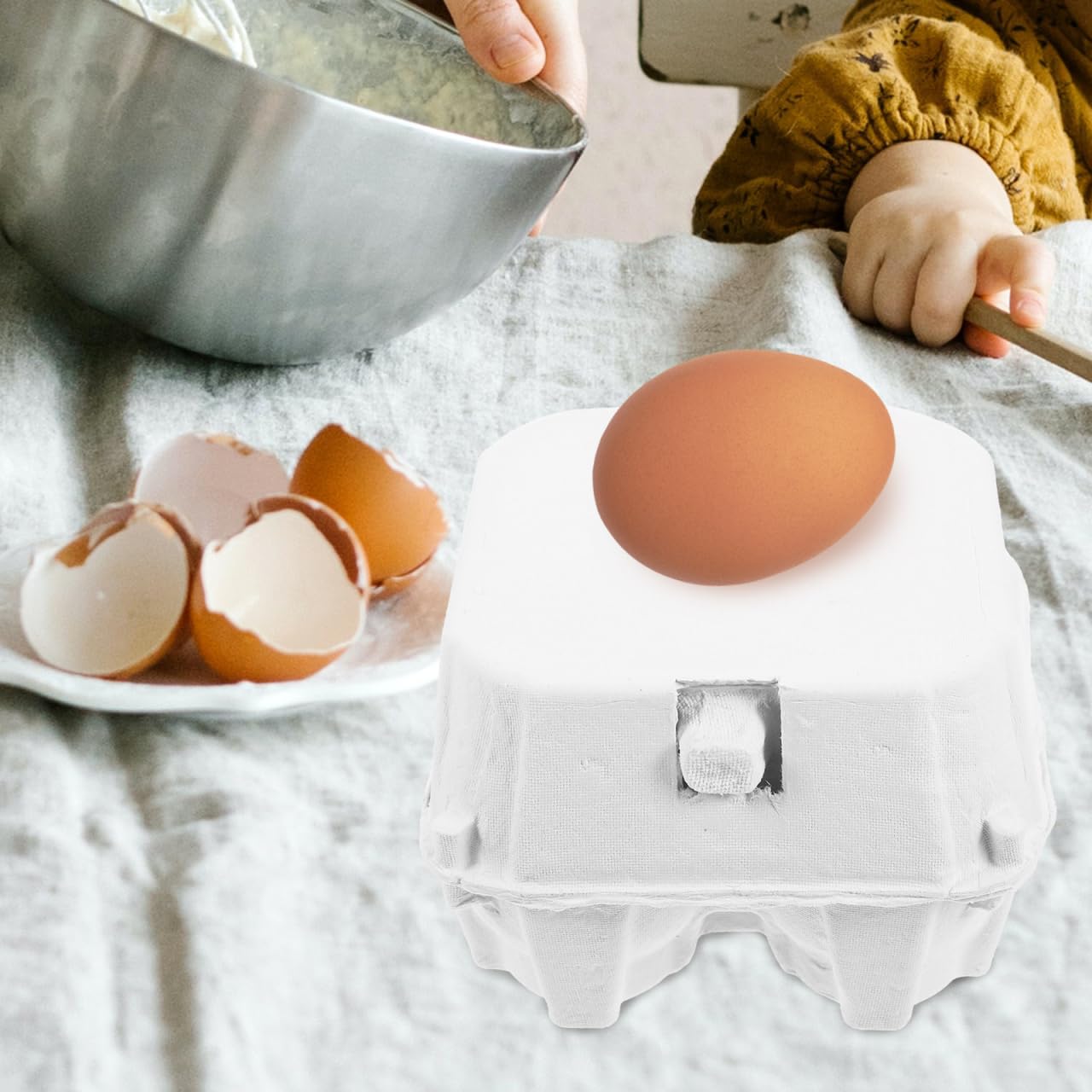Zerodeko 50 Boîtes à Œufs en Carton Vide 4 Compartiments Boite en Pâte à Papier Recyclable pour Stockage Transport et Vente au Marché Fermier