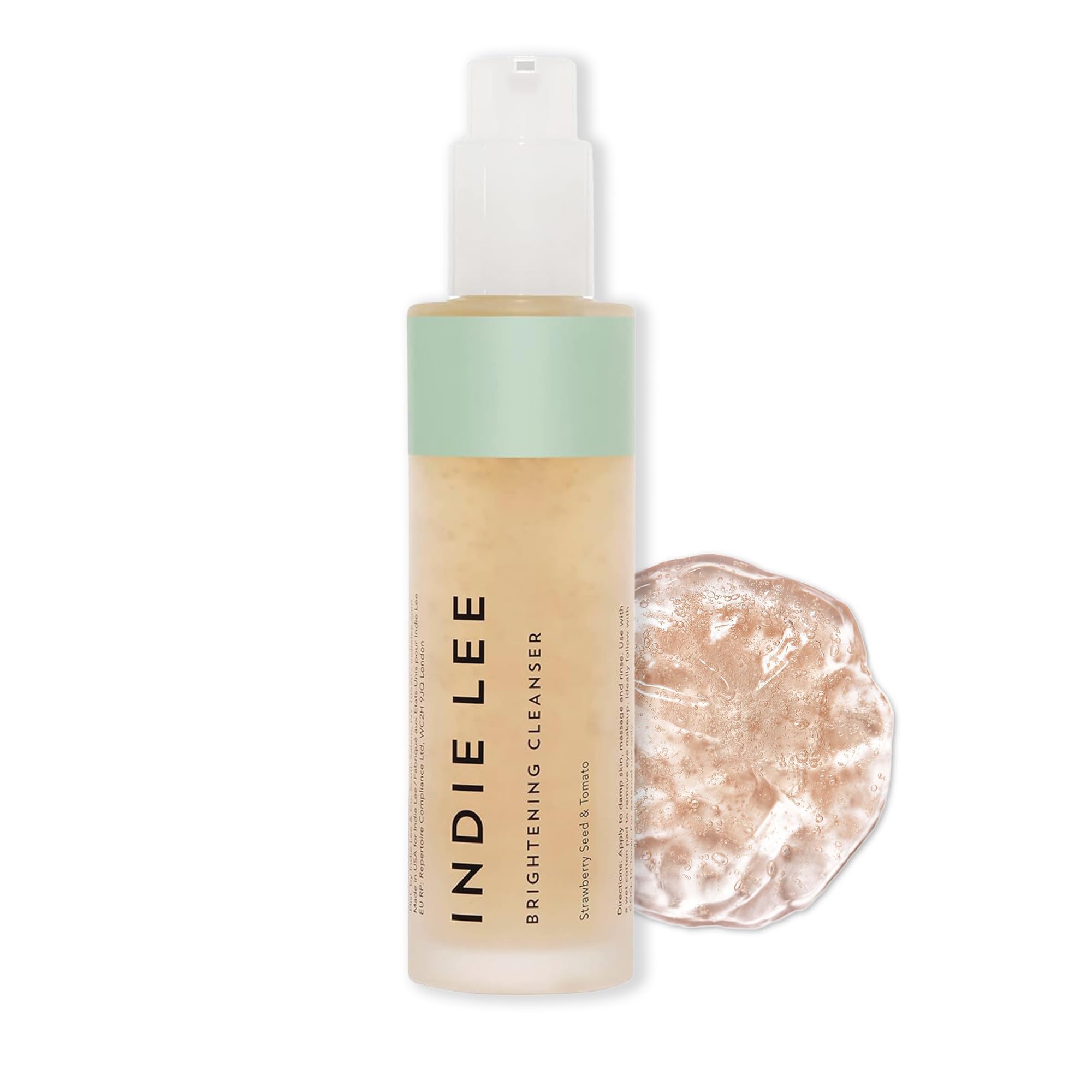 Indie Lee Brightening Face Cleanser - Exfoliating Face Wash + Makeup Remover Face Wash Gel with Vitamin C + Antioxidants to Help Visibly Brighten, Firm + Protect Skin (4oz / 125ml)