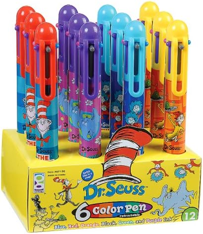 Miniatura 4 de GEDDES Raymond Dr. Seuss - Bolígrafos retráctiles 6 en 1 (paquete de 12) Dr. Seuss Mini Bloc de notas (paquete de 48)