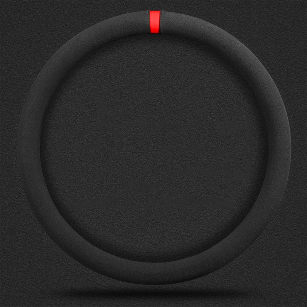LNDGHC Car Steering Wheel Cover for Porsche 718 911 991 992 996 997 Boxster Cayman Carrera Taycan Suede Steering Wheel Protector Covers All Inclusive D/O Shape Breathable Interior,Red-O type