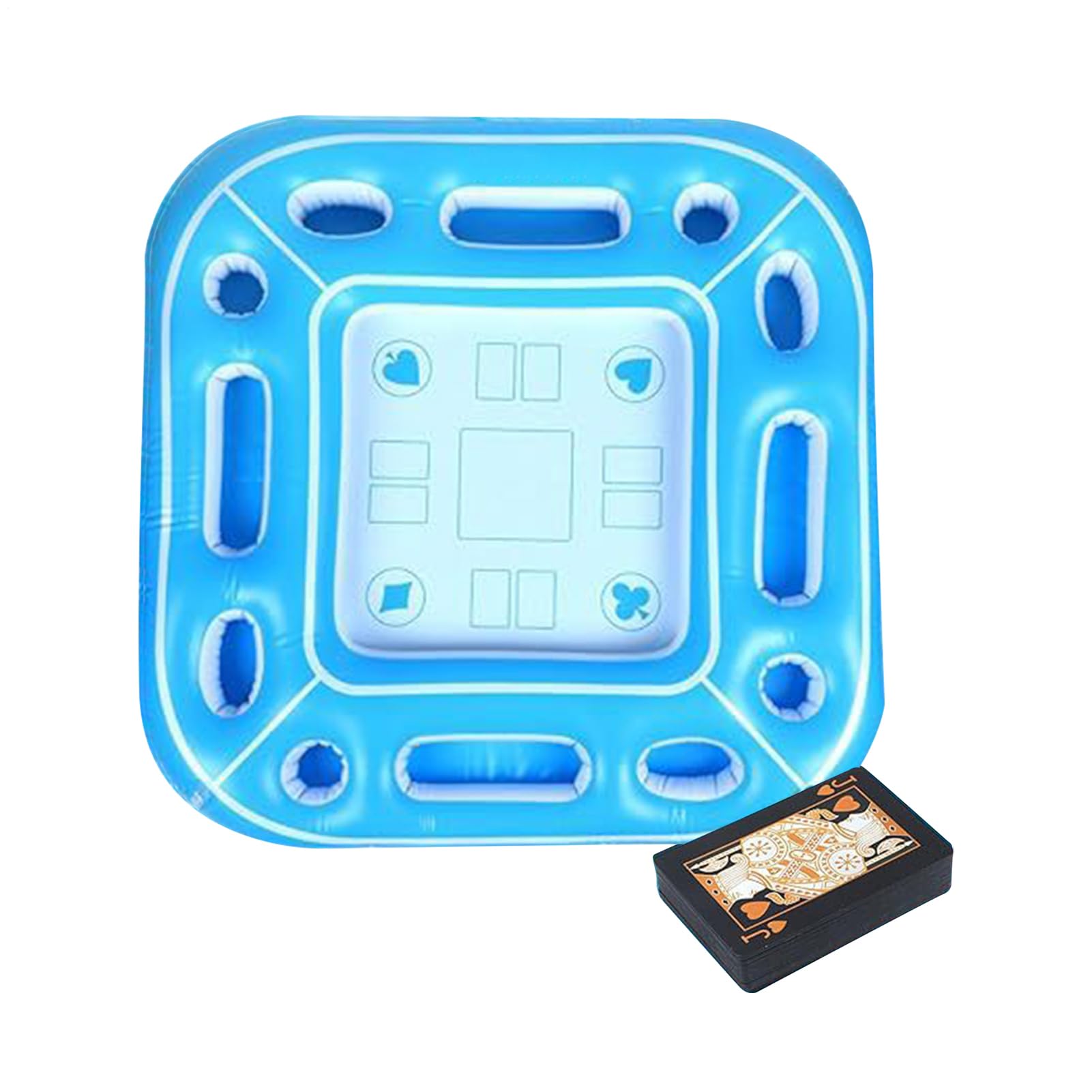 Tavolo di carte galleggianti - Scrivania impermeabile gonfiabile da 39,4 pollici per adulti, con funzione di gioco portatile, tavolo da gioco per piscina per spiaggia, lago, vacanze, materiale in PVC