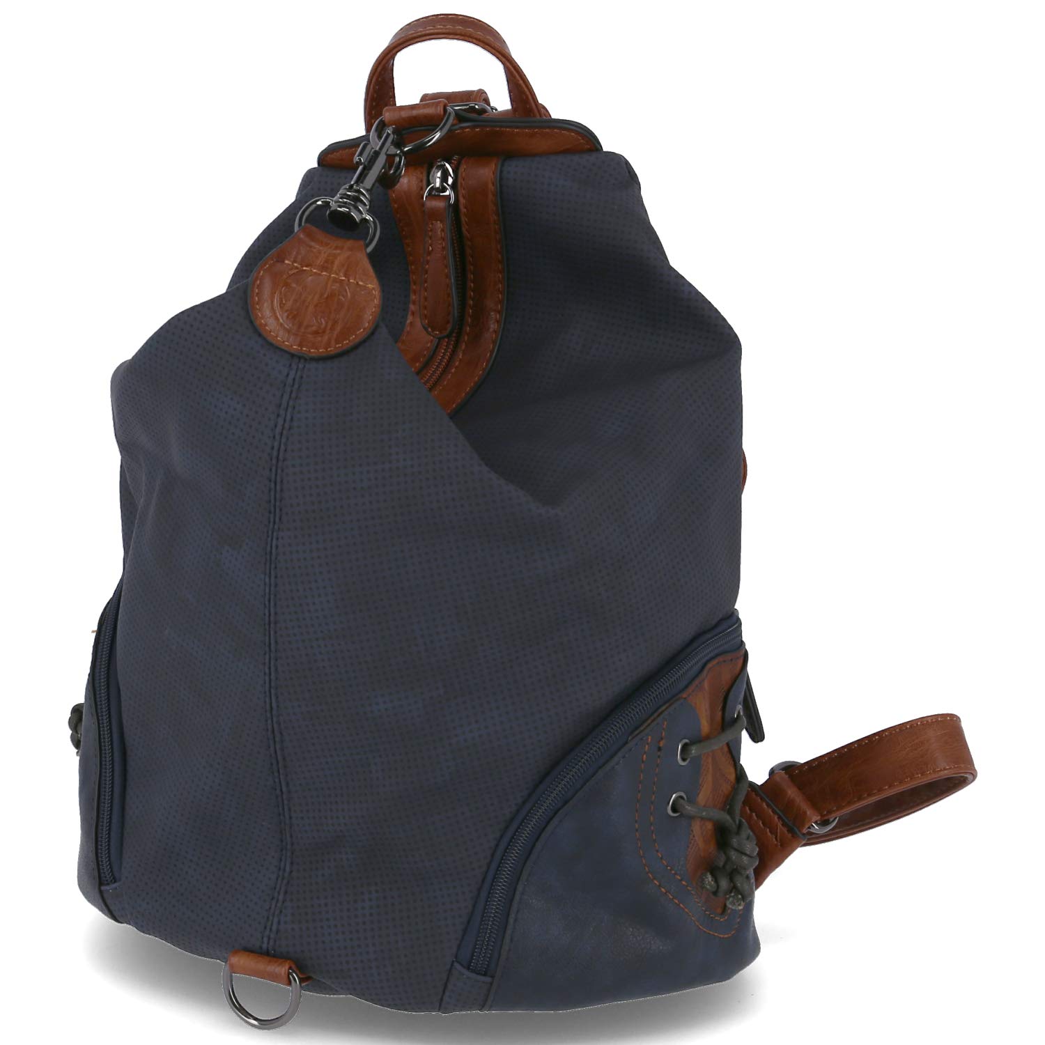Rieker Damen Rucksack mit Außentaschen Karabinerhaken erweiterbar H1055
