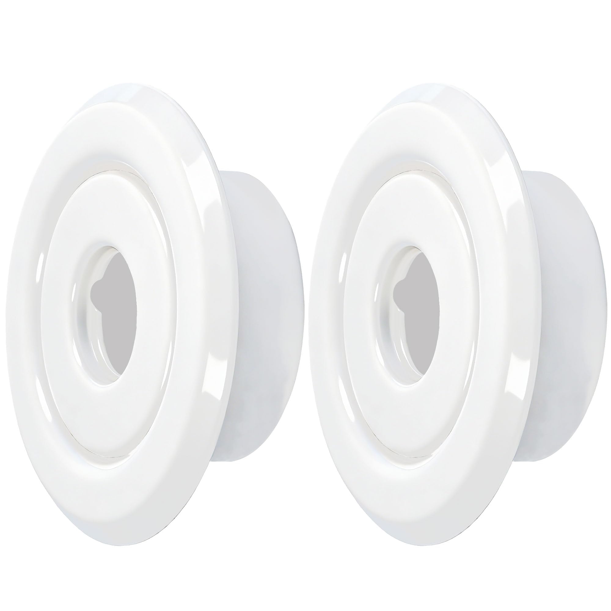 TunaMax (2 Pack) 1/2" IPS Fire Sprinkler Escutcheons 3/4" Adjustment Sprinkler Head Cover Plate Trim Ring White