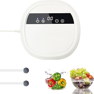 Ozone Generator for Water and Air, Air Purifier Household Negative Ion Purifier, Fruit and Vegetable Food Cleaning Ozone Machine, Remove Odor for Home and Car, with 12V Converter