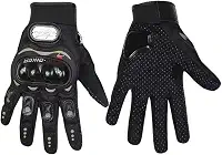 Luvas de Motociclista Antiderrapante Proteção Contra Impacto, Impermeável, Resistente á Chuva/Frio Cor Preta