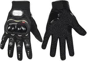 Luvas de Motociclista Antiderrapante Proteção Contra Impacto, Impermeável, Resistente á Chuva/Frio Cor Preta