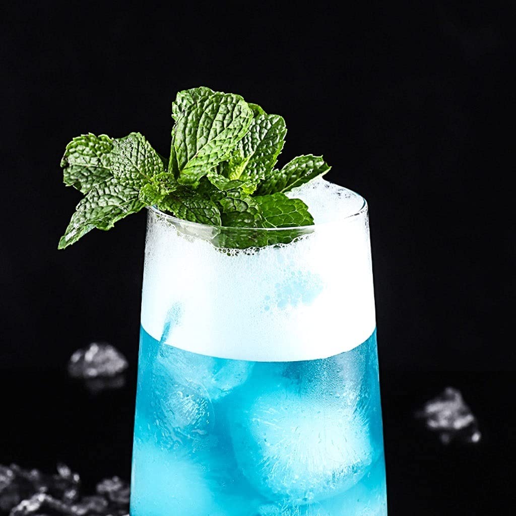 Szklanki Wyczyść szklane kubki, kubki do picia, świetne dla latte, herbaty, koktajle, napoje bezalkoholowe, napoje gazowane, soki (2 sztuk) Szklanki do wody Szklanka barowa