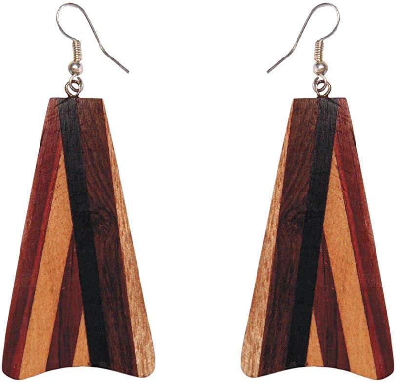 Tejvij And Sonsgirl's brown wooden earrings for women