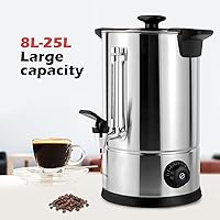 Vista 2 de Gdrasuya10 Urna de café comercial, dispensador automático de agua caliente, dispensador de bebidas calientes de acero inoxidable para preparación