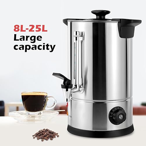 Miniatura 2 de Urna de café comercial  Dispensador automático de agua caliente, dispensador de bebidas calientes de acero inoxidable para preparación rápida