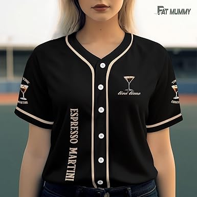 barliquors×THIS IS MY SPORTS WEAR fat mummy Vodka Baseball Jerseys Alcohol Shirts for Men