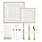 FOCUSLINE 175 Count Gold Dinnerware Set for 25 Guests - Square Plastic Plates with Gold Rim, Includes 25 Disposable Dinner & Dessert Plates, Napkins, Cups, Cutlery Set for Wedding Parties