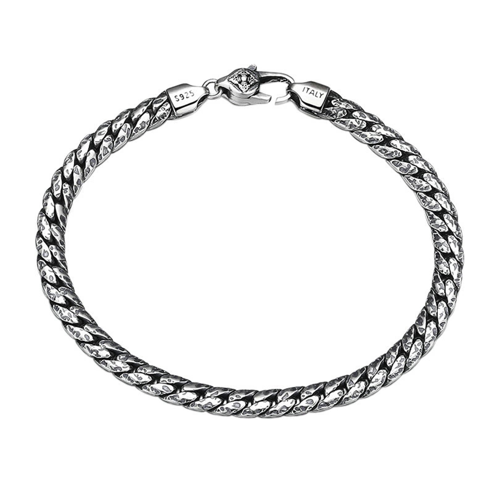 Armband Sterling Silber 925er Herren Panzerkette Armband