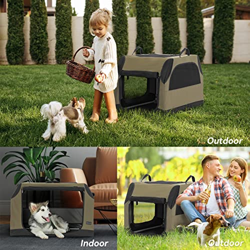 PETSFIT Hundebox Auto, Hundebox faltbar Kofferraum/Rückbank,Verstellbarer Bezug & verstärktes Netz, Hundetransportbox Auto mit Abschließbarer Reißverschluss