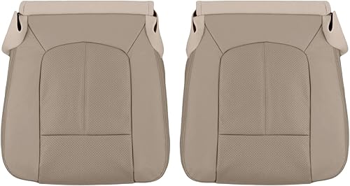 US Auto Seat Cover 2013 2014 para Ford F450 F550 Lariat conductor y pasajero parte inferior de cuero cubre marrón