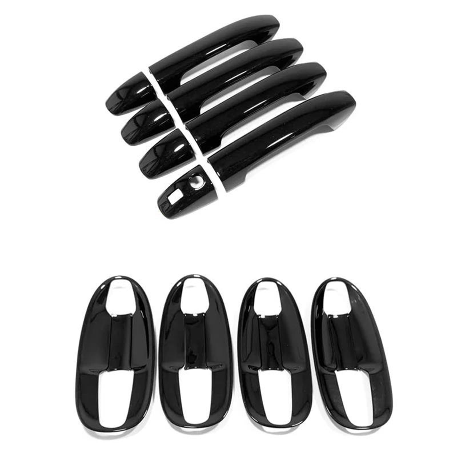 YUEYZHK Door Handle Cover Bowl Trim for Benz for Vito for Metris for Valente V-Class W447 2014-2019 with Without Smart Hole(Type A)