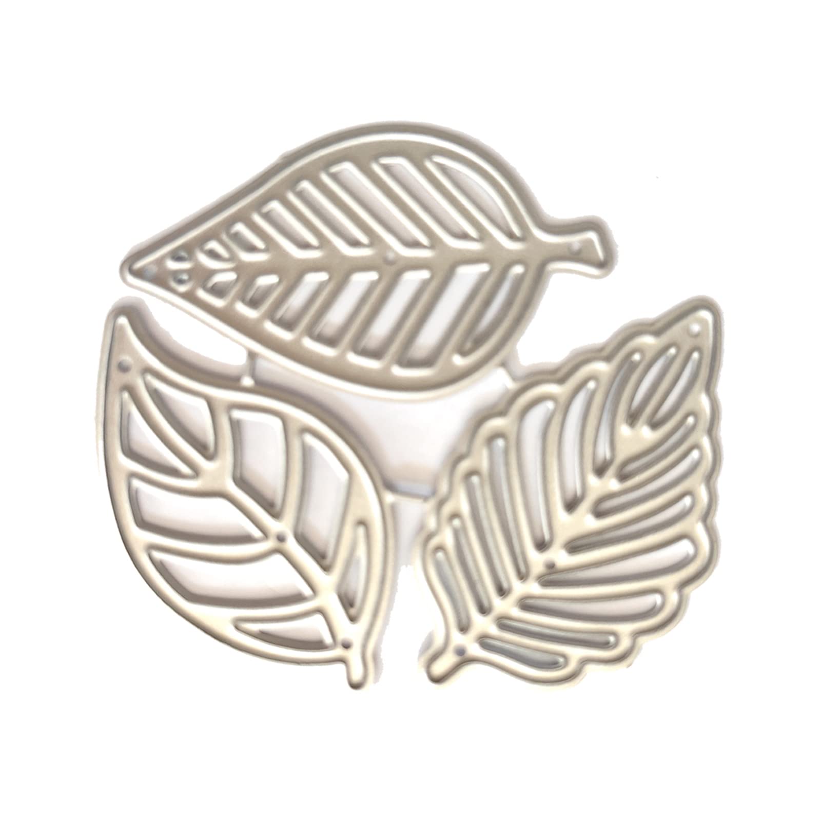LiRRvb 1Set Three Leaves Metal Cutting Dies Stamps Template Mold Stencils for Embossing Scrapbooking Decoration Cutting Dies for Card Making