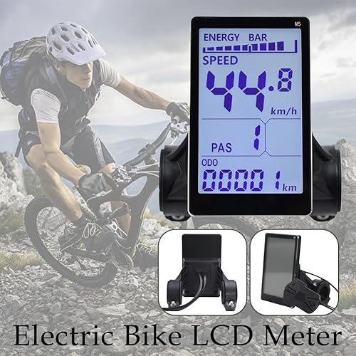 Miniatura 2 de Pantalla LCD para bicicleta eléctrica, 5 pines, 24 V, 36 V, 48 V, 52 V, 60 V, universal, E, scooter, M5, pantalla LCD, repuesto para manillar EBike
