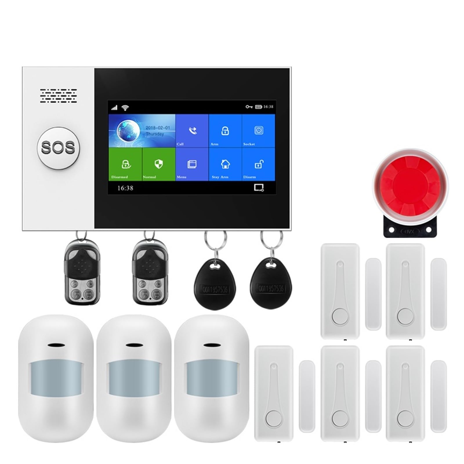 Alarmas para casa, Alarma Inteligente, 433mhz, gsm, Protección De Seguridad For El Hogar, De Alarma Inteligente, Kit Antirrobo, Sensor De Movimiento, Control Remoto(W4B5)