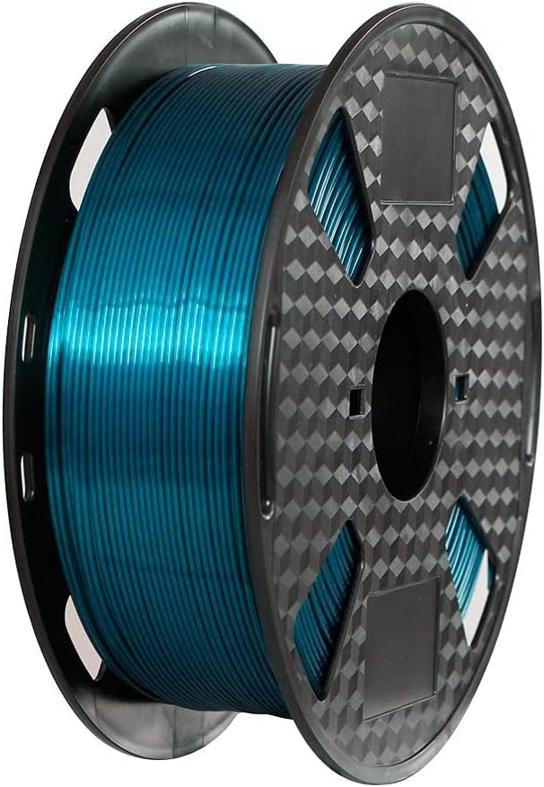 Silk Teal Blue PLA Filament 1.75 mm 3D Printer Materials 1KG 2.2LBS Spool Shine Silky Shiny Metallic Metal PLA CC3D 3D Printing Filament Silk PLA