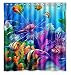 KXMDXA Fish Refreshing Submarine World Colorful Tropical Sea Life Waterproof Polyester Bath Shower Curtain Size 66x72 Inch