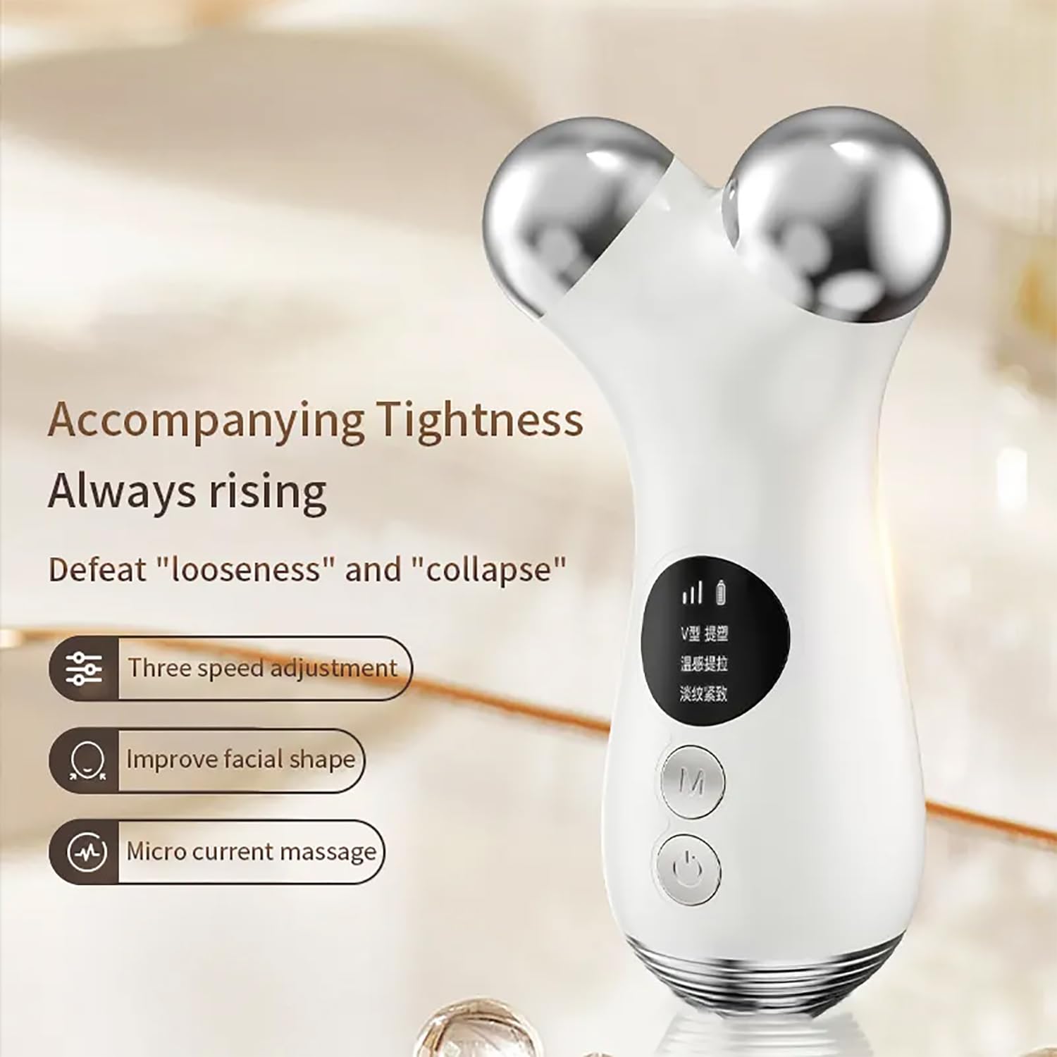 Microcorriente Facial Esculpir Dispositivo, Máquina Lifting Facial, 3 Modos Ajustables Y Efectivamente Mejorar La Forma De La Cara, El Apoyo Calor a Temperatura Constante Comprimir, Para El Hogar