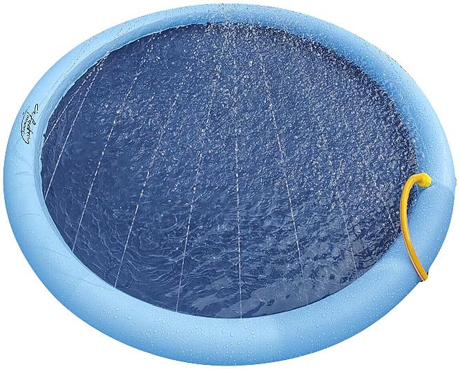 infactory Wasserspielmatte Kinder: Wasser-Spielmatte für Kinder & Hunde, Schlauchanschluss, PVC, BPA-frei (Wasserspielmatte Garten, Haustier-Sprinkler-Pad, Gartenschlauch)