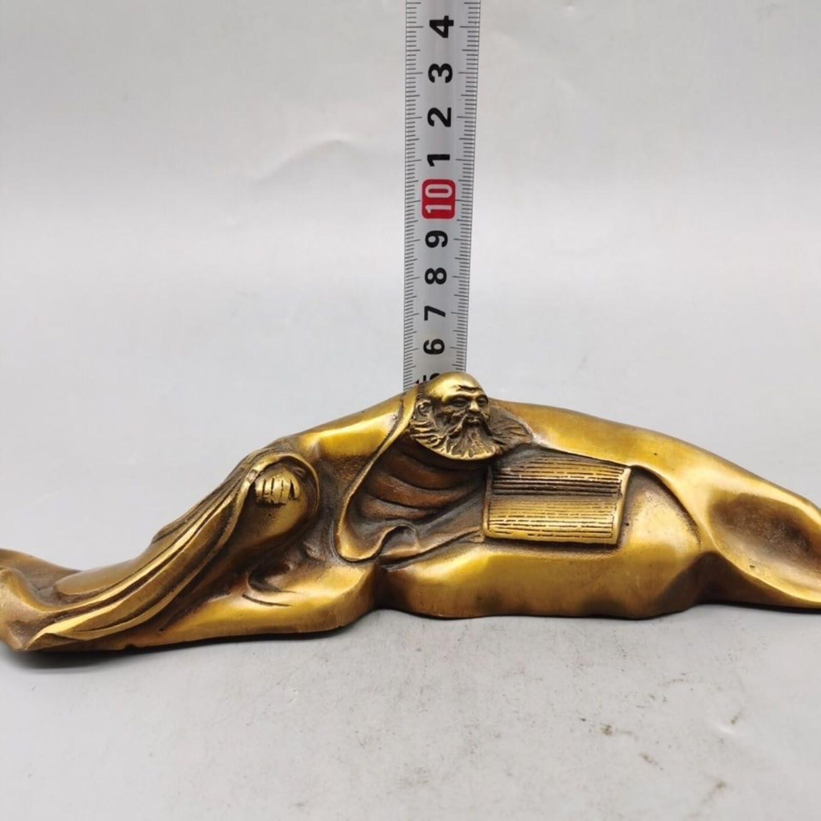 Bodhidharma-Stifthalter aus reinem Kupfer, Ornament, 30 cm, Kalligraphiebedarf, Dekoration, Handwerk, Stifthalter