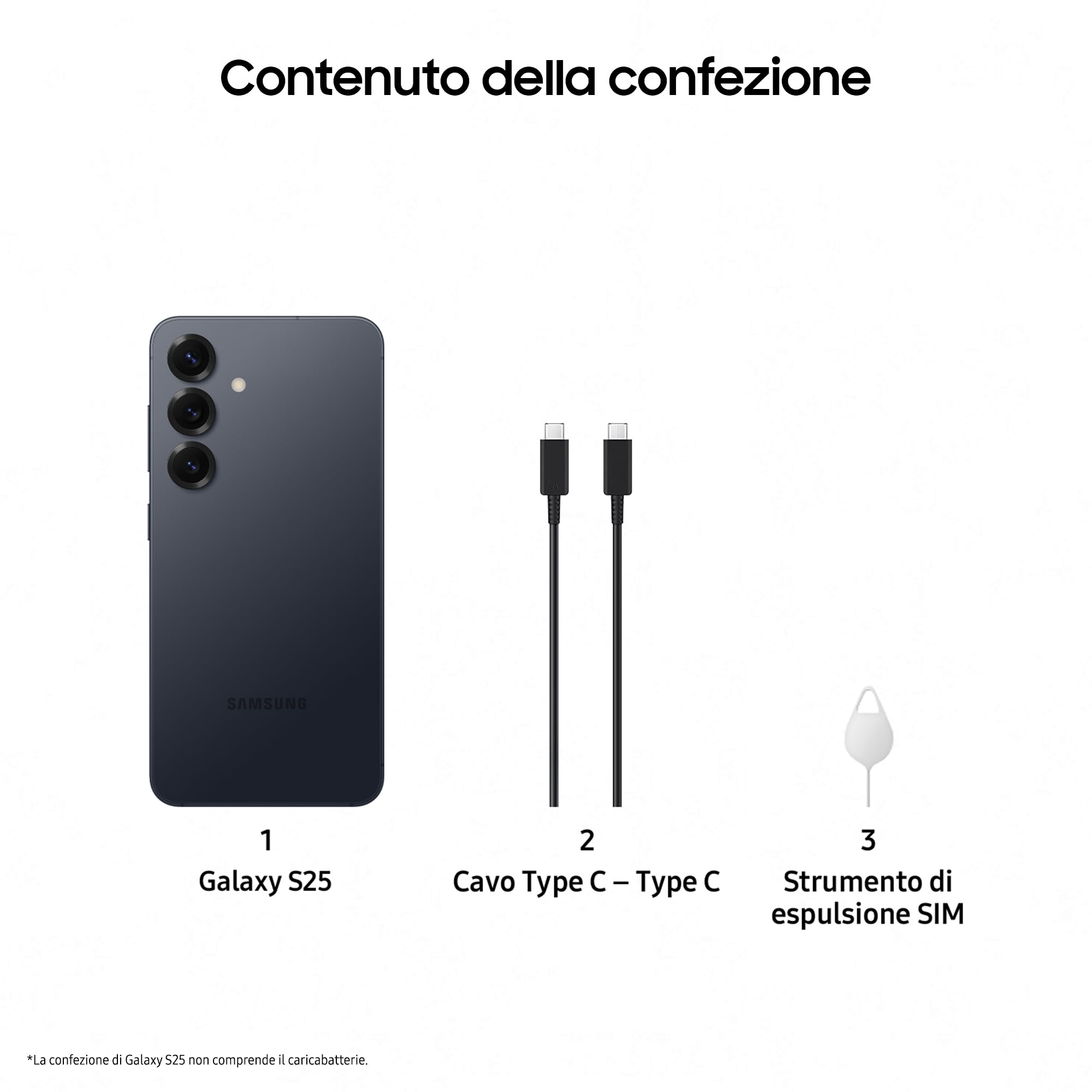 Samsung Galaxy S25 Smartphone AI, 3 anni di Garanzia del produttore, Display 6.2'' FHD+ Dynamic AMOLED 2X, Fotocamera 50MP, RAM 12GB, 256GB, 4.000 mAh, Blueblack [Versione italiana]