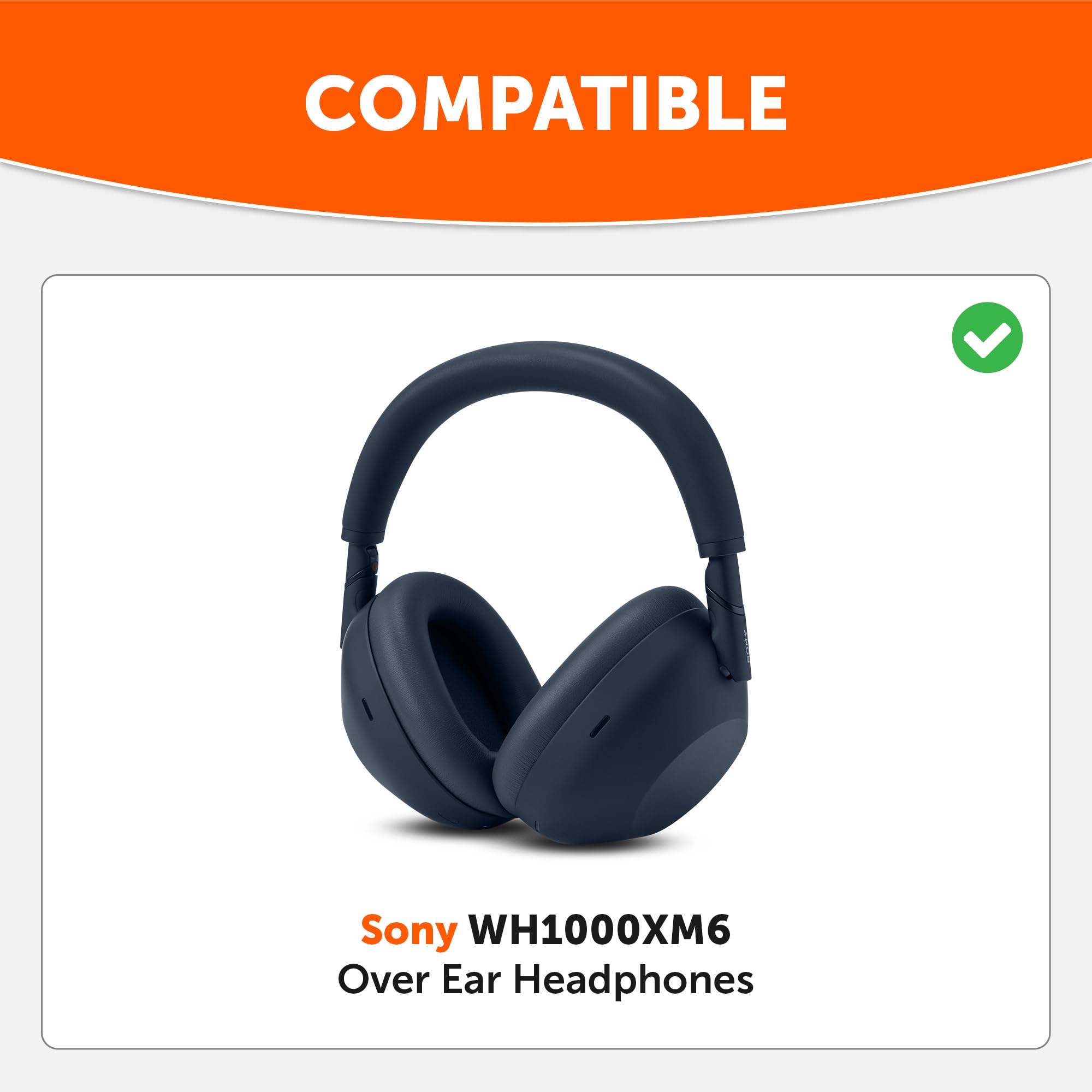 WC PadZ XM6 XL – Extra Large Replacement Ear Pads Compatible with