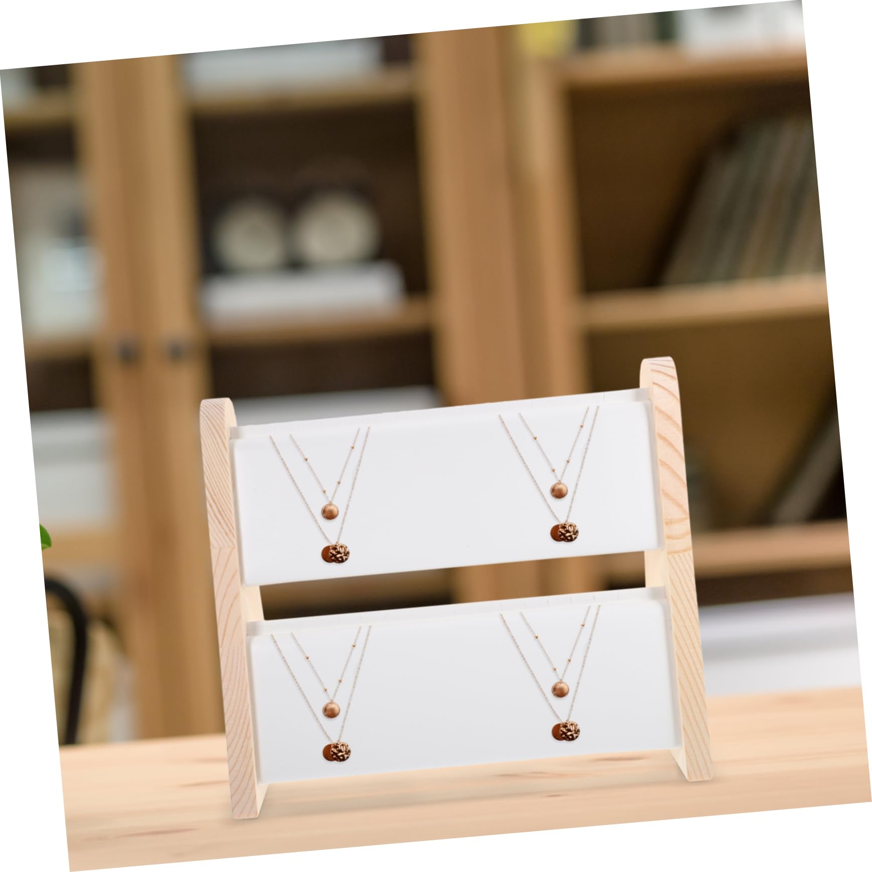 IMIKEYA Schmuckständer Für Doppelschichtiger Organizer Für Schmuck Fach Für Stilvolle Präsentation Und Aufbewahrung Stabiler Tisch Schmuck Display Für Zuhause Und Geschäfte