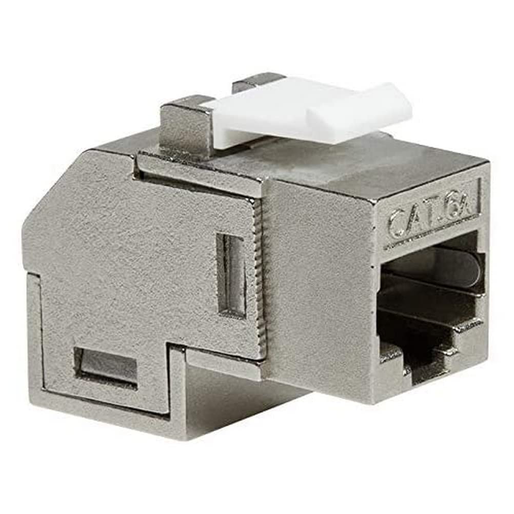 LogiLink 060690 Keystone RJ45, Cat.6A, 2x RJ45, STP, 90° Winkel, Silber